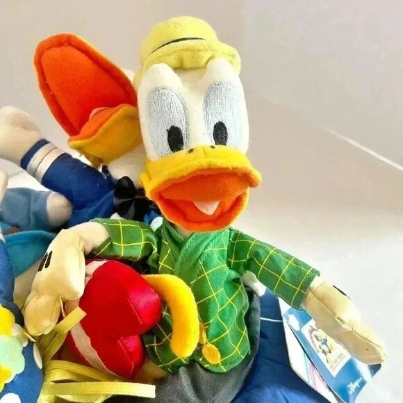 Disney Store Donald Duck 65th Anniversary Bean Bag Set Plush 65 Feisty Years! - Picture 15 of 16